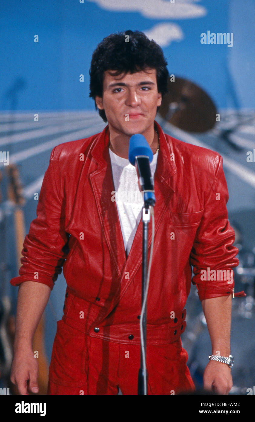 Deutscher Schlagersänger Nino De Angelo, Deutschland 1980er Jahre. Deutsche Schlager Sänger Nino