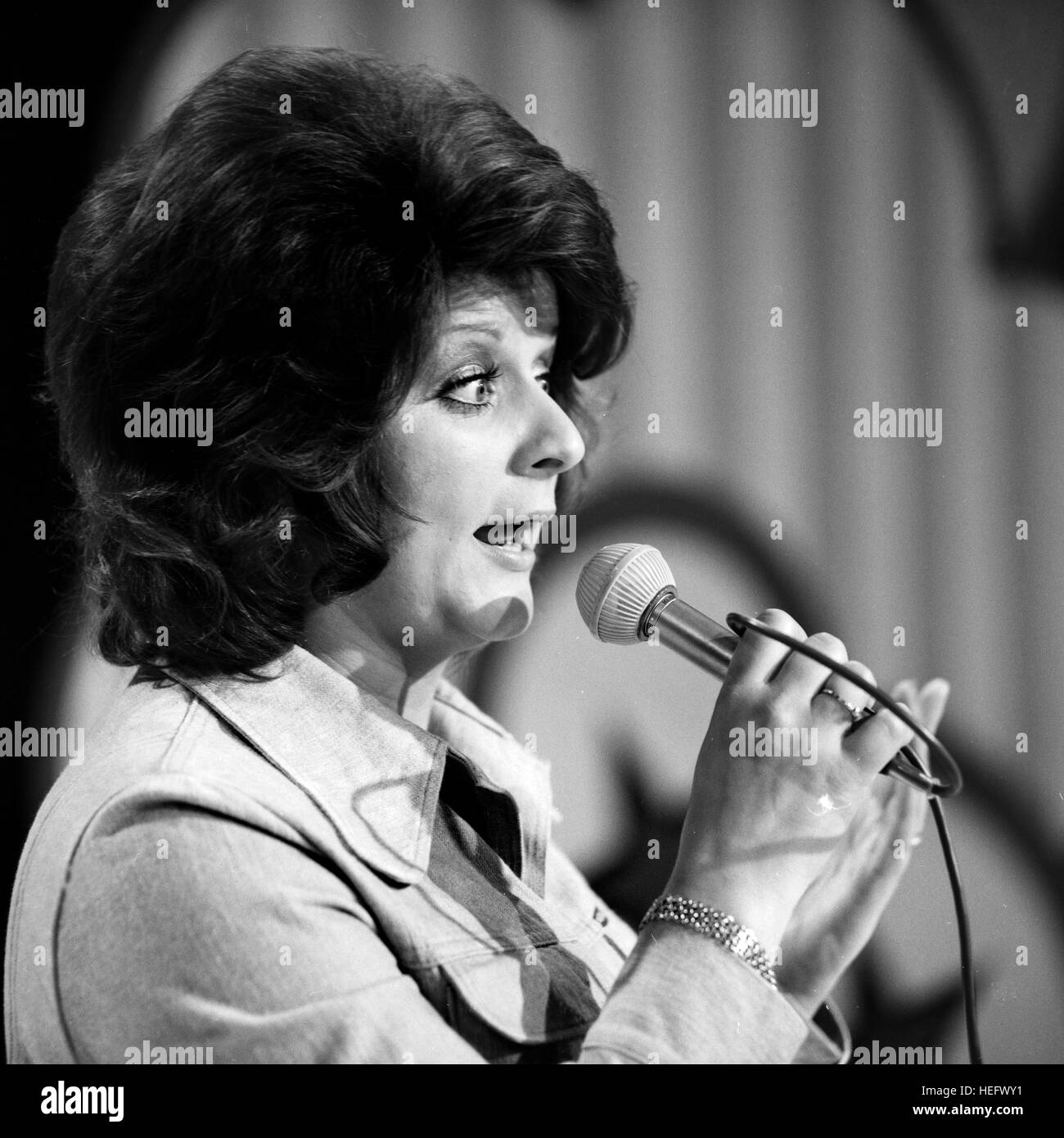 Die deutsche Sängerin Joy Fleming, Deutschland 1970er Jahre. Deutsche Sängerin Joy Fleming, Deutschland 1970. Stockfoto
