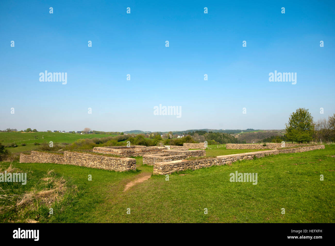 Deutschland, Nordrhein-Westfalen, Kreis Euskirchen, Nettersheim, Römischer Tempel "Görresburg" Stockfoto