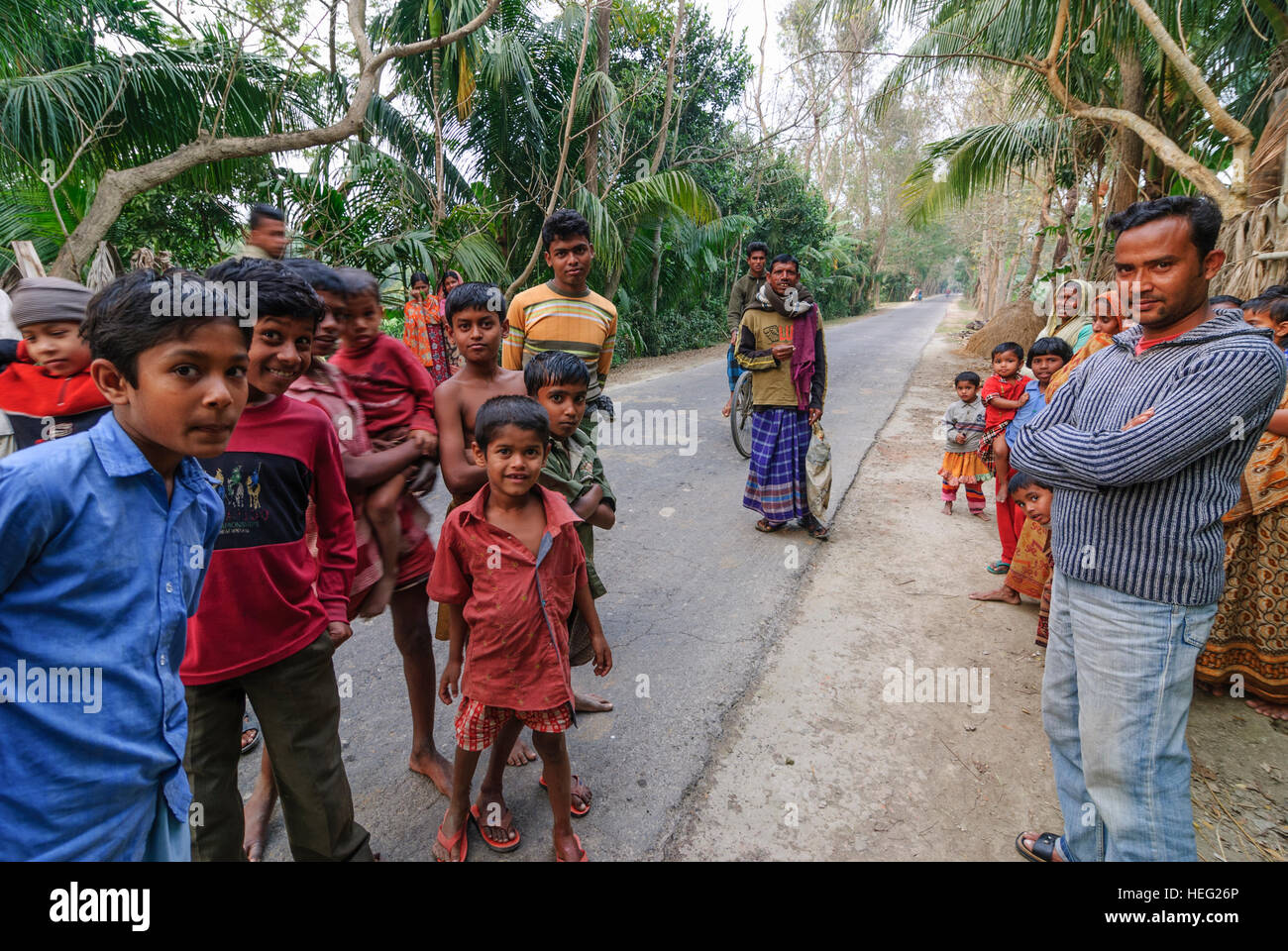 Gobra: Dorfbevölkerung, Straße, Menschen, Division Khulna, Bangladesh Stockfoto
