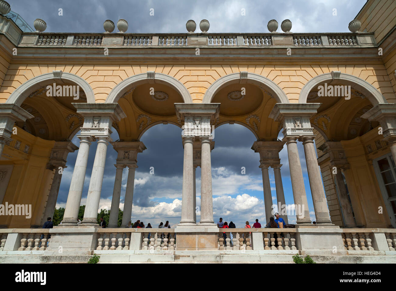 Die Gloriette Aracde, Schloss Schönbrunn, Schönbrunn, Wien, Österreich Stockfoto