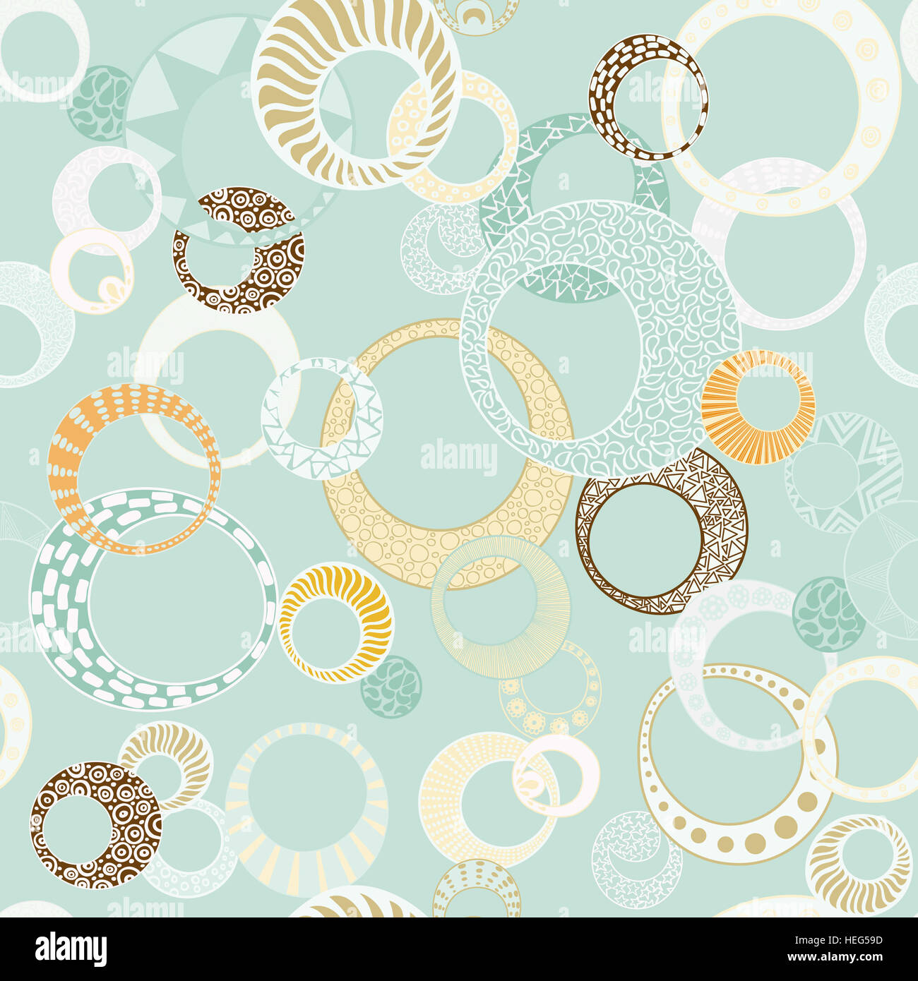 Geometrischen Kreisen wiederholen, nahtlose Muster Stockfoto