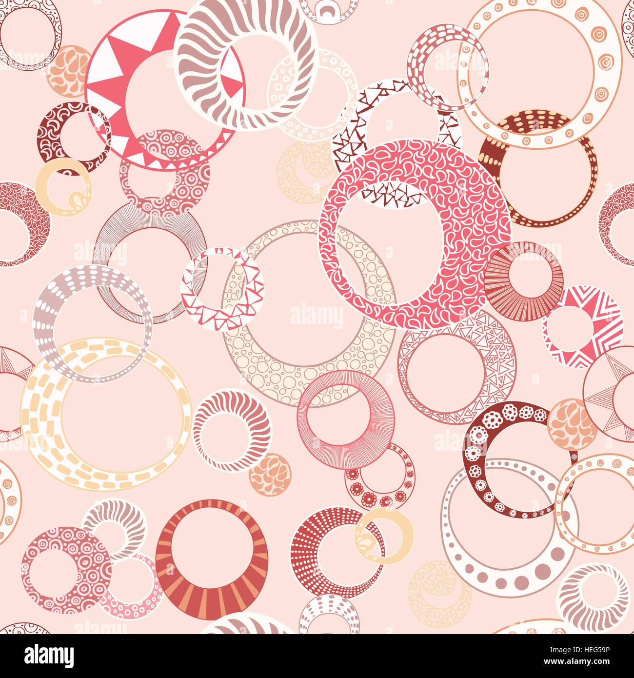 Geometrischen Kreisen wiederholen, nahtlose Muster Stockfoto
