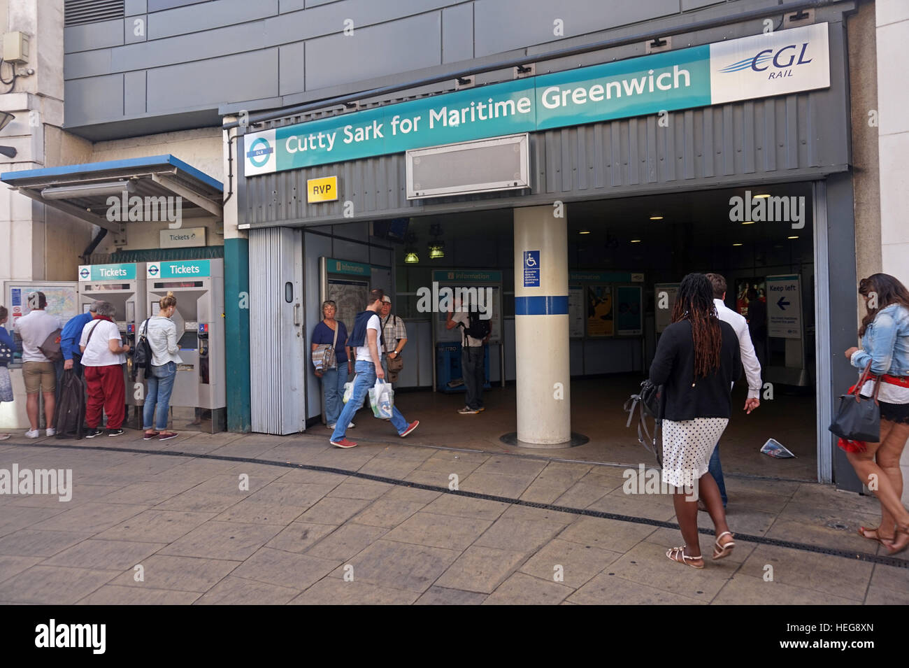 Cutty Sark DLR Station, Süd-London, England Stockfoto