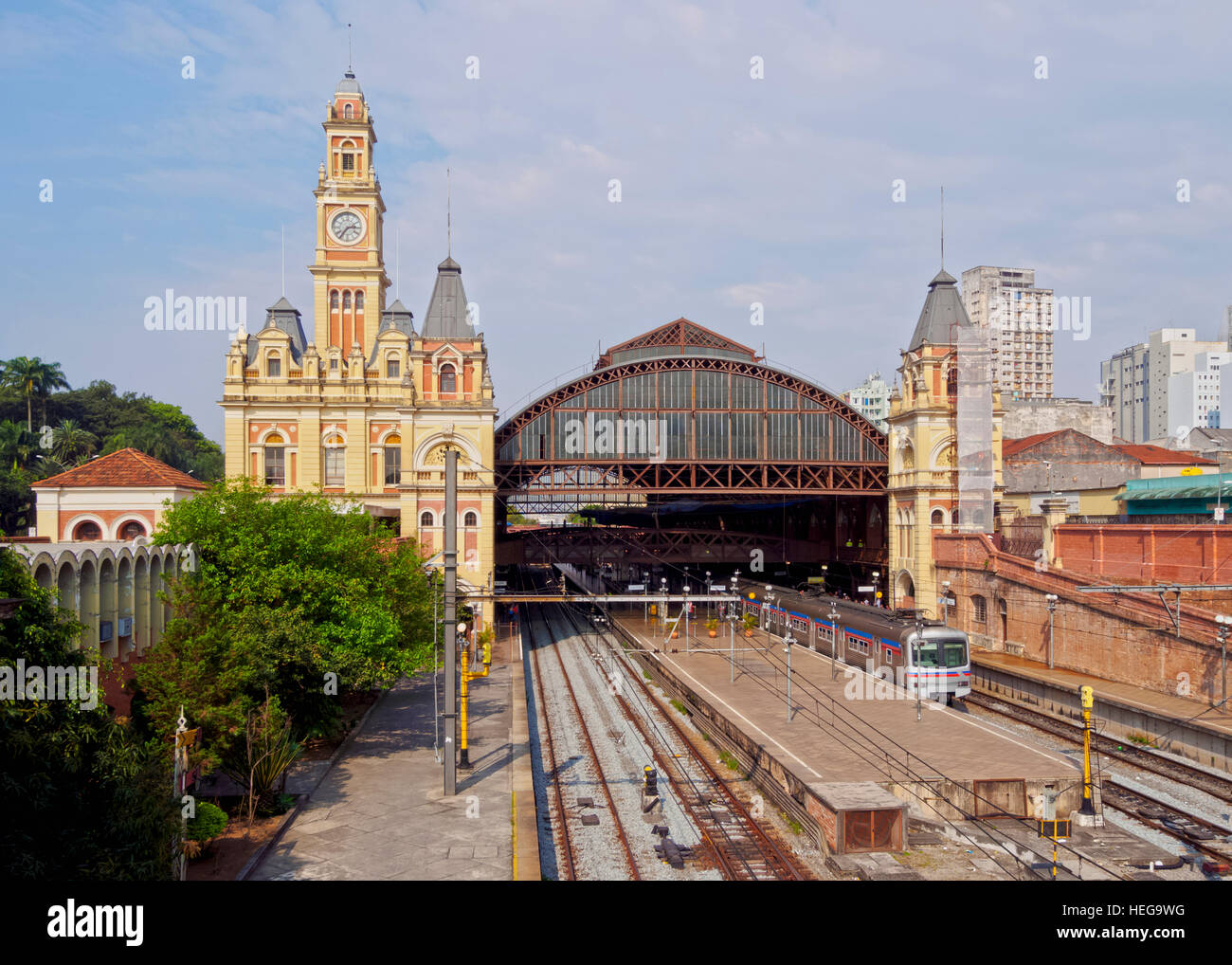 Brasilien, Bundesstaat Sao Paulo, São Paulo, Blick auf die Luz-Station. Stockfoto