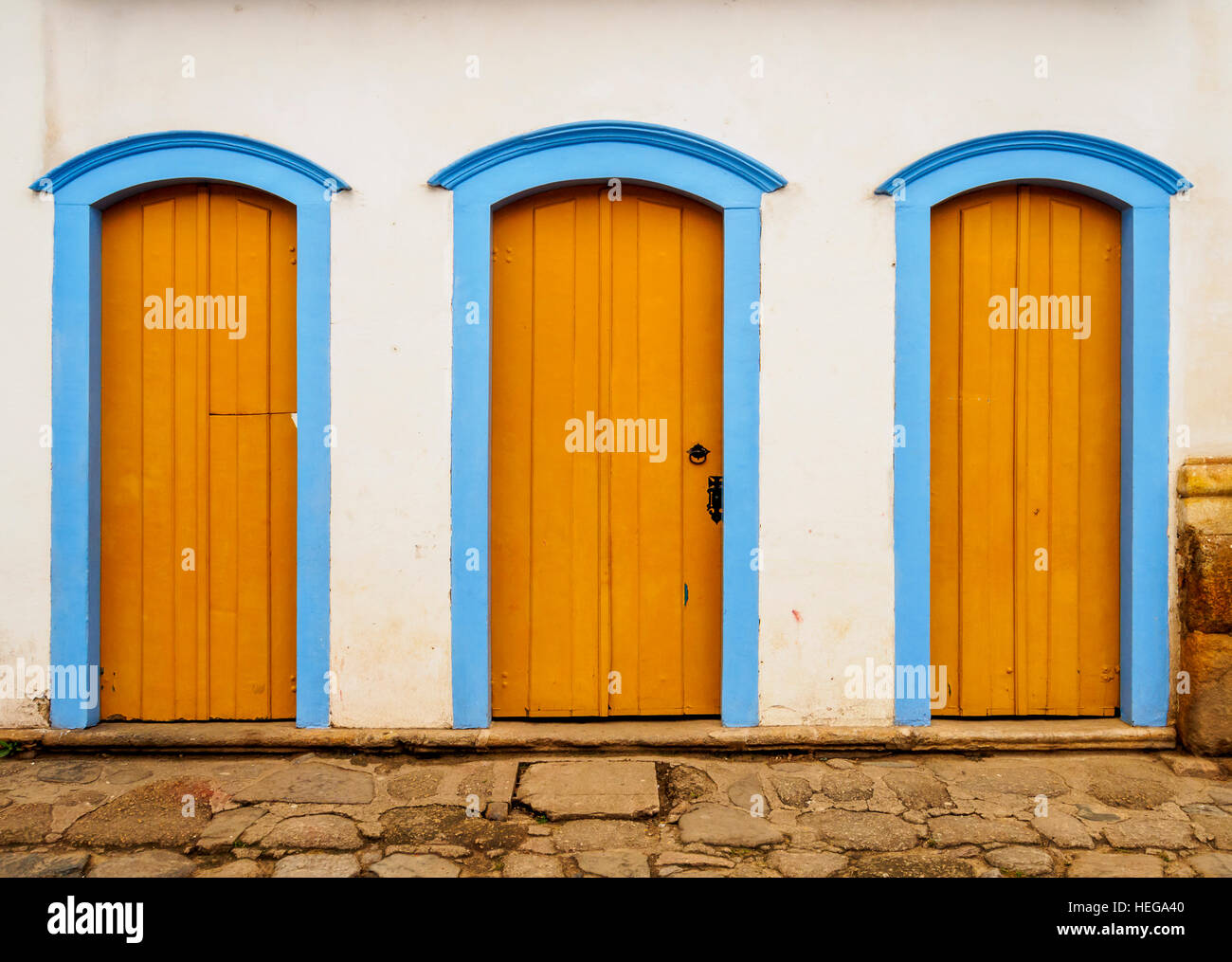 Brasilien, Bundesstaat Rio De Janeiro, Paraty, Blick auf die Altstadt. Stockfoto