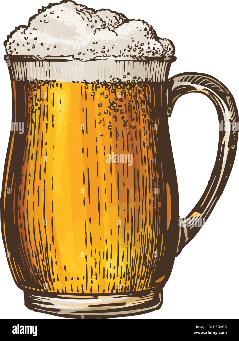 Bier, Ale, Lager. Element der Speisekarte Restaurant oder Pub. Vektor-illustration Stock Vektor
