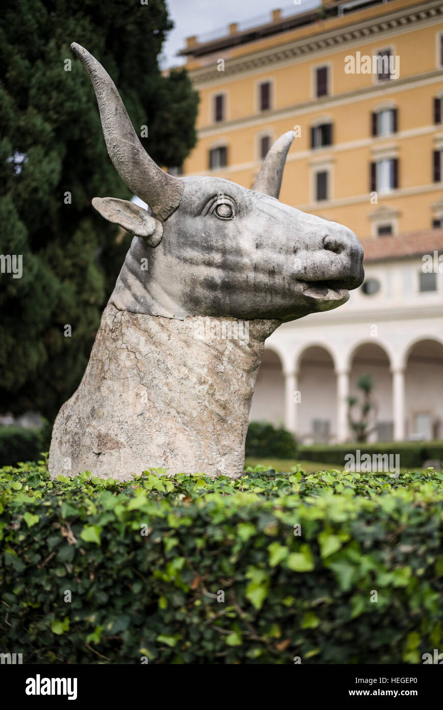 Rom. Italien. Thermen des Diokletian. Michelangelos Kreuzgang. Stockfoto