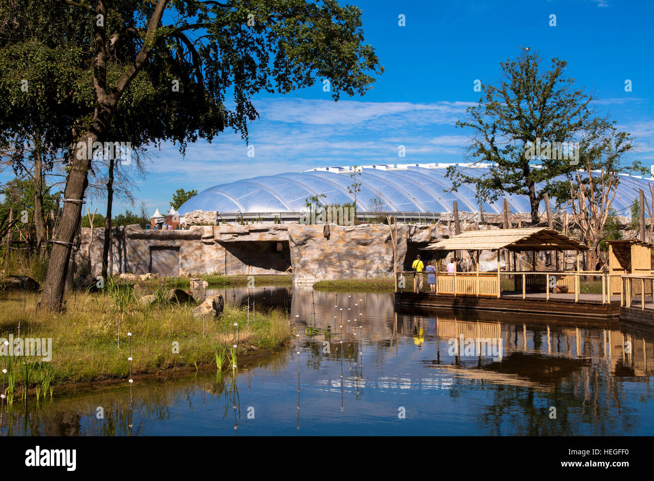 Deutschland, Gelsenkirchen, Zoo Zoom Erlebniswelt, das Tropenhaus Asia World. Stockfoto