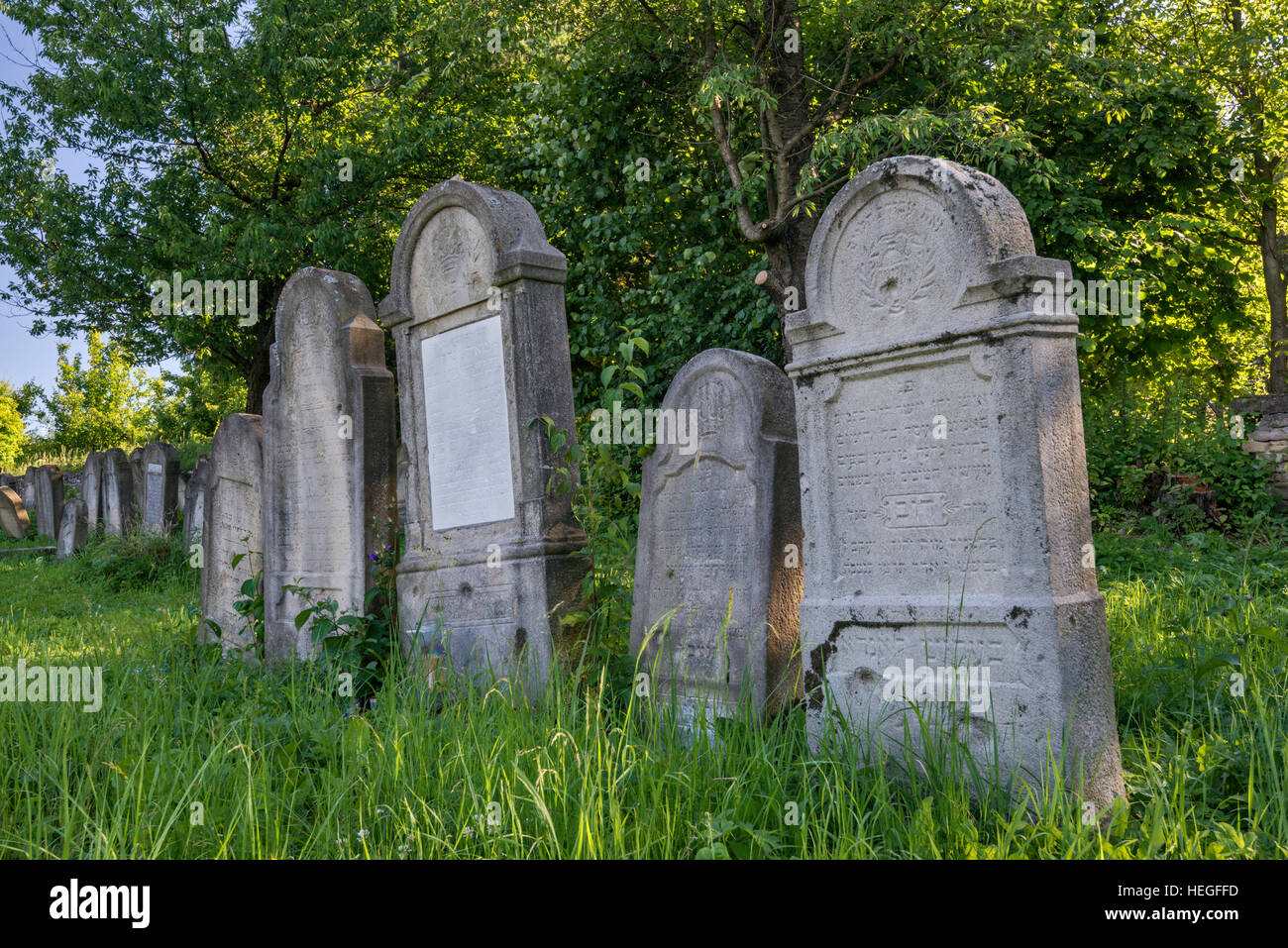 Neuer jüdischer Friedhof in Dukla, Kleinpolen, Polen Stockfoto