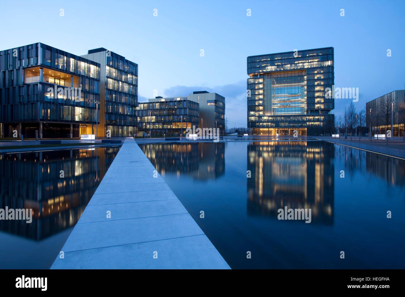Deutschland, Essen, ThyssenKrupp Quartier, neue Hauptverwaltung der Firma ThyssenKrupp in Essen-Altendorf. Stockfoto