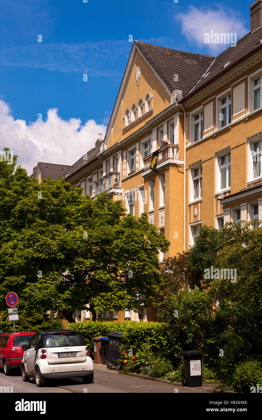 Deutschland, Dortmund, Gebäude der housing komplexe Althoffblock im Stadtteil Kreuzviertel. Stockfoto