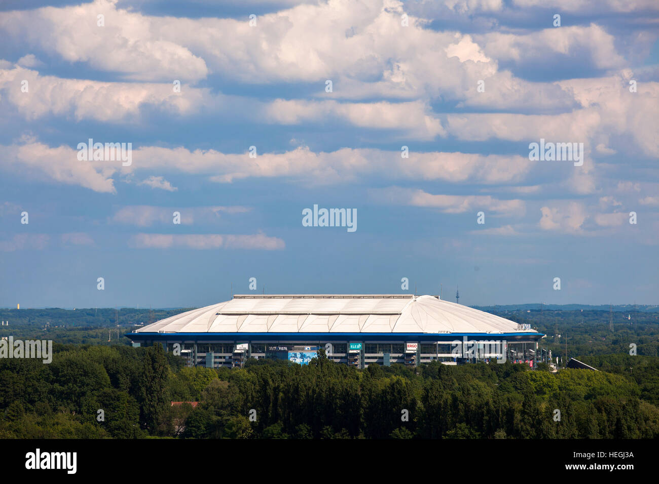 Deutschland, Gelsenkirchen, das Fußballstadion Veltins-Arena, Arena Auf Schalke. Stockfoto