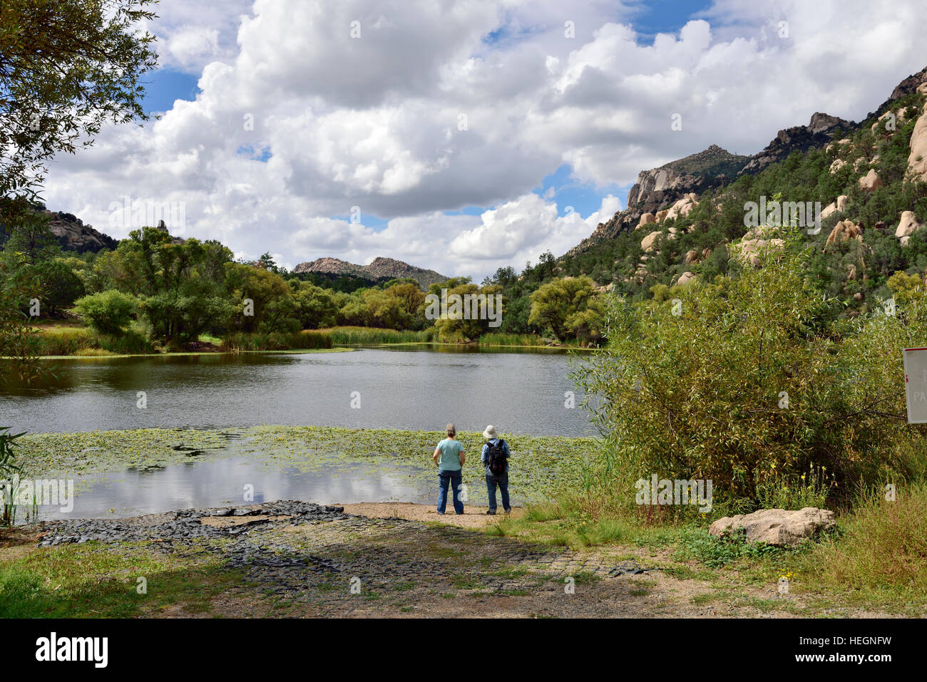 Blick auf Granit Becken See im Yavapai County, Arizona, USA, Stockfoto