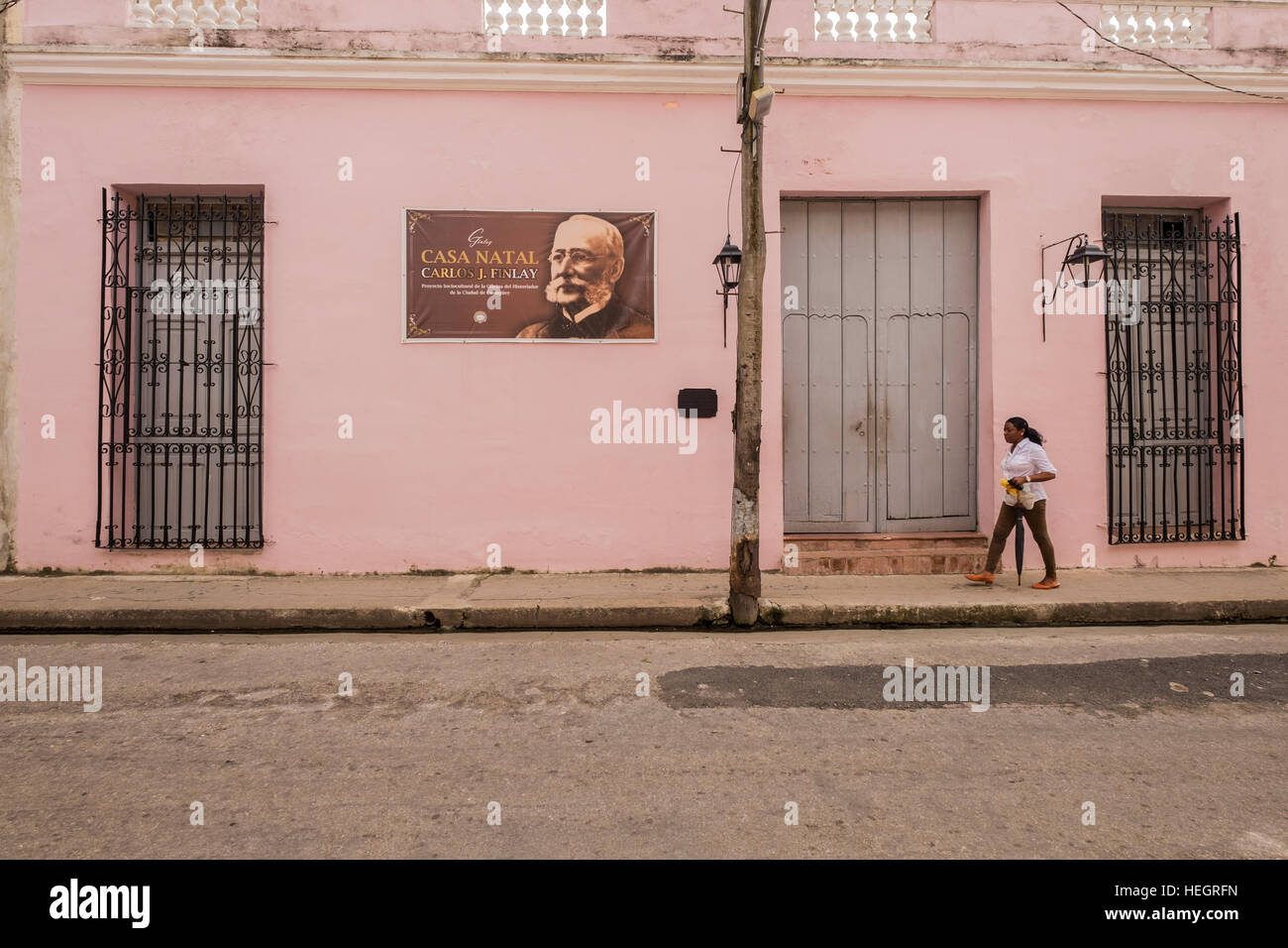 Geburtshaus Arzt Juan Carlos Finlay, anerkannt als der Mann, der die Ursache des gelben Fiebers, Camagüey, Kuba entdeckt Stockfoto