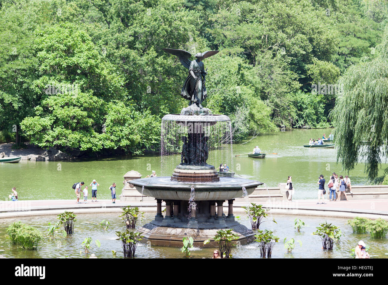 Bethesda-Brunnen, Central Park, New York, USA Stockfoto