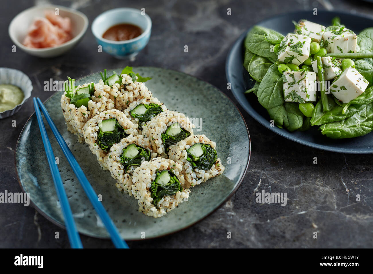 Sushi-Auswahl Stockfoto