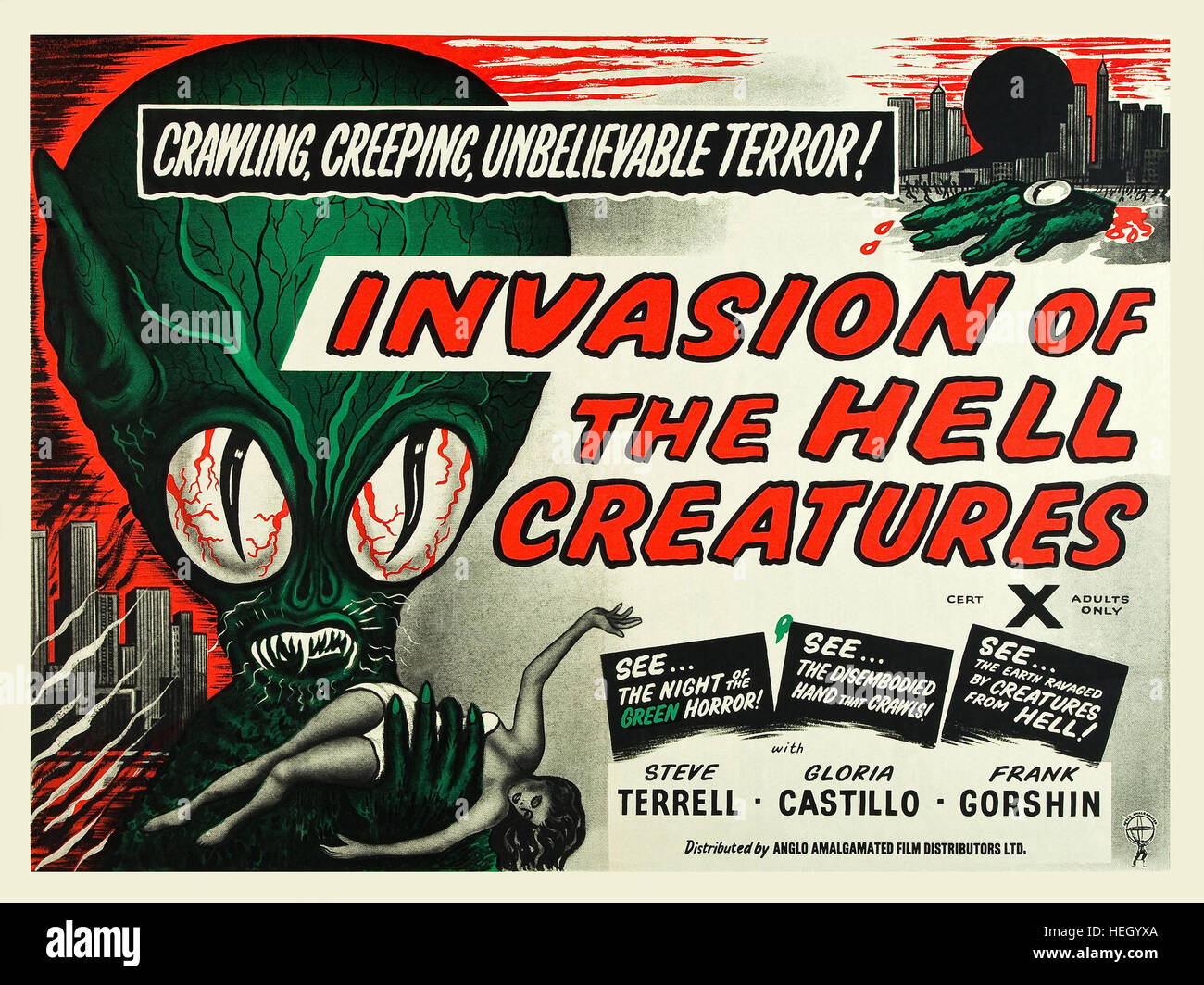 INVASION von der Hölle Kreaturen (aka Invasion der Untertasse Männer) 1957 AIP Science-Fiction-film Stockfoto
