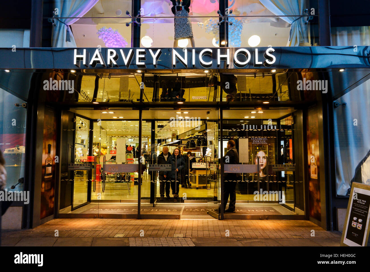 Harvey Nichols Store im neuen Cathedral Street, Manchester City Centre. Stockfoto