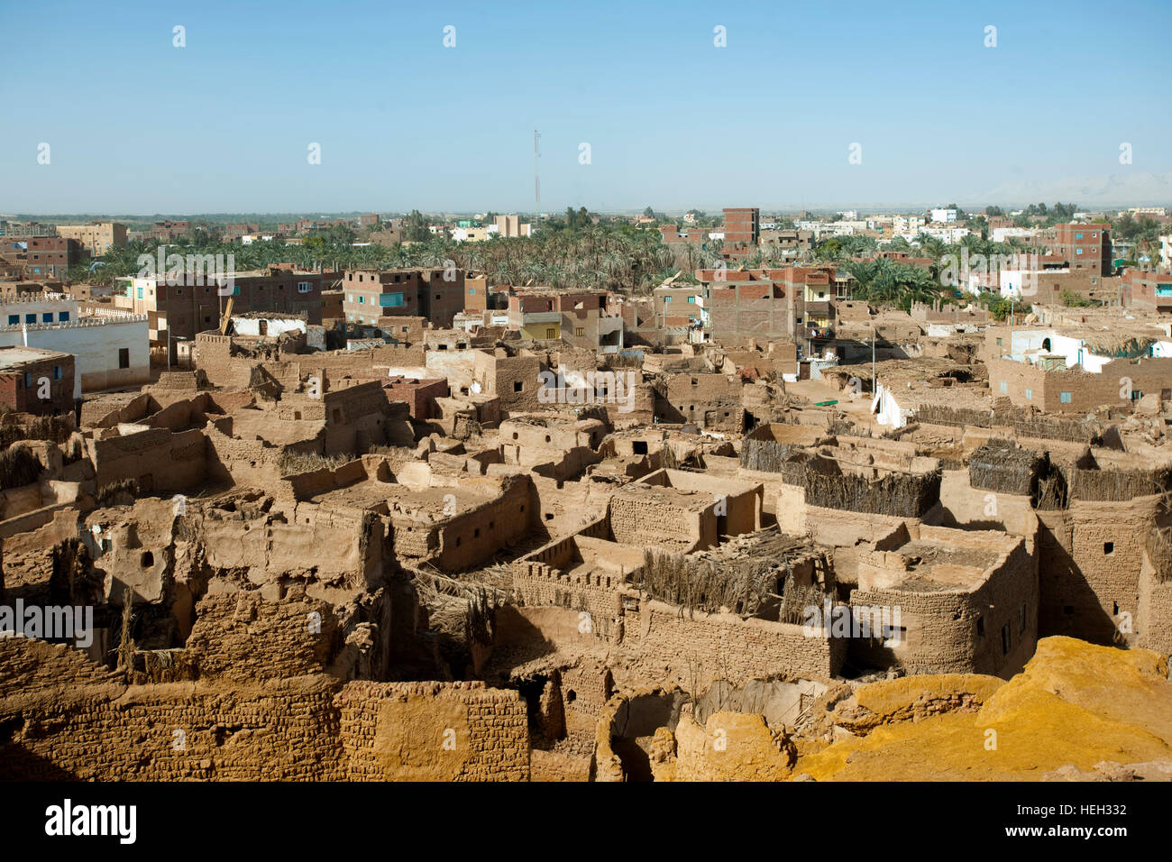 Aegypten, Oase Dakhla, Mut, in der Historische Altstadt Blick ¸ber sterben Stockfoto