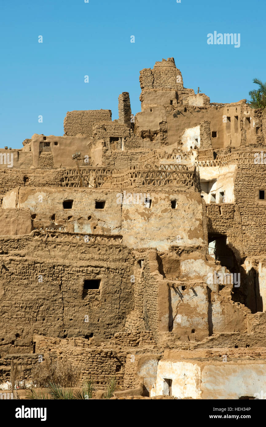 Aegypten, Oase Dakhla, Altstadt Vom Dorf Kalamoun Stockfoto