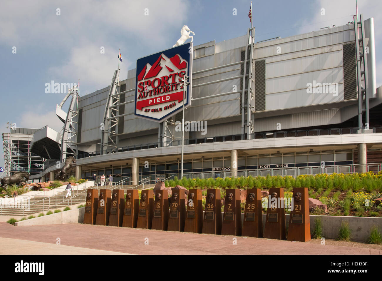 Vereinigte Staaten von Amerika, USA, Colorado, Colorado, Denver, Mile High, Denver Broncos Sportstadion Stockfoto