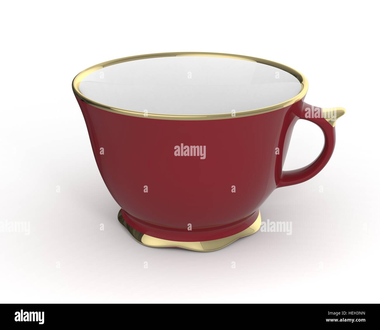 Isolierte Weinig Antike Porzellan Teetasse Mit Goldrand Auf Weissem Hintergrund Vintage Geschirr 3d Illustration Stockfotografie Alamy