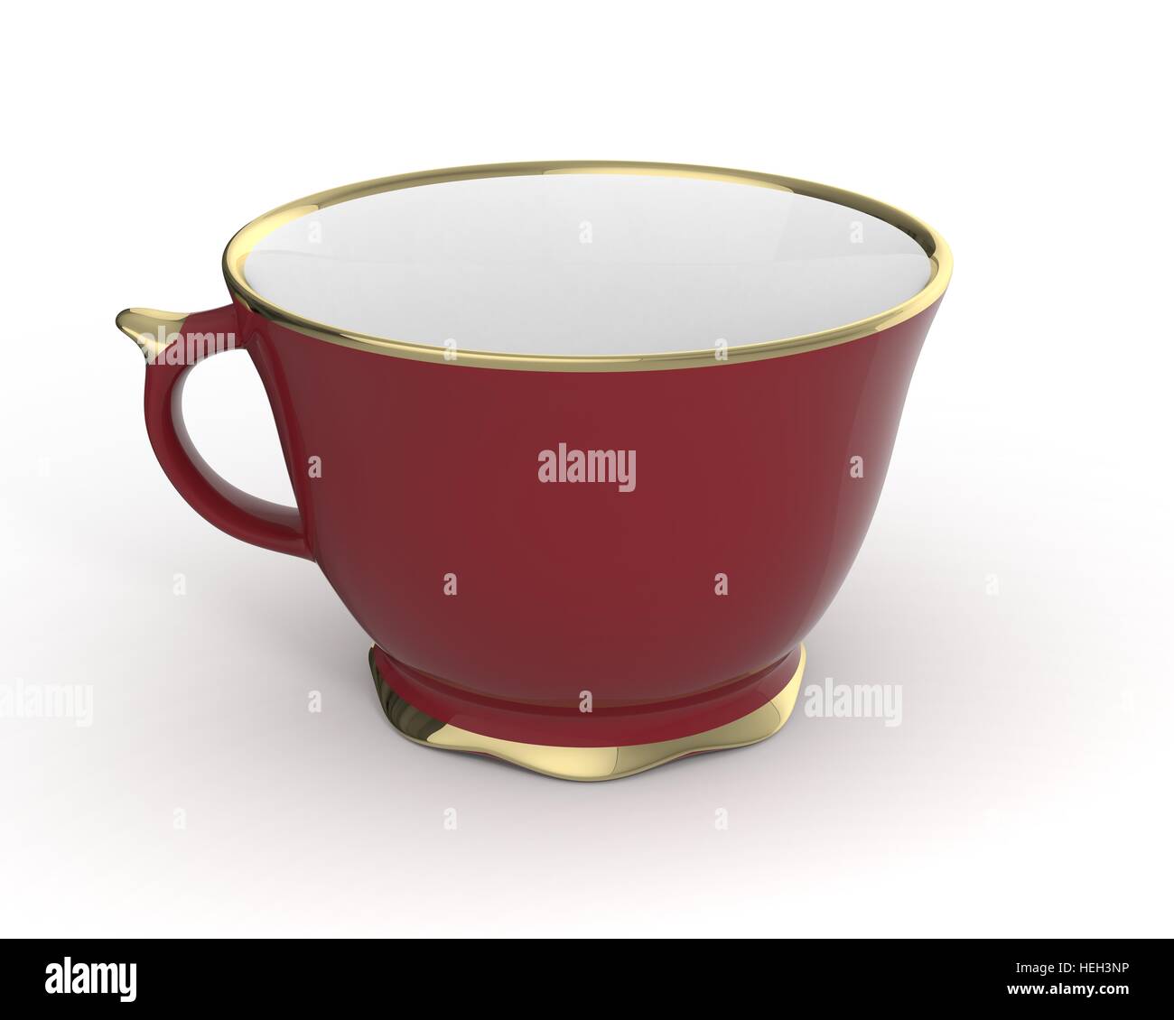 Isolierte Weinig Antike Porzellan Teetasse Mit Goldrand Auf Weissem Hintergrund Vintage Geschirr 3d Illustration Stockfotografie Alamy