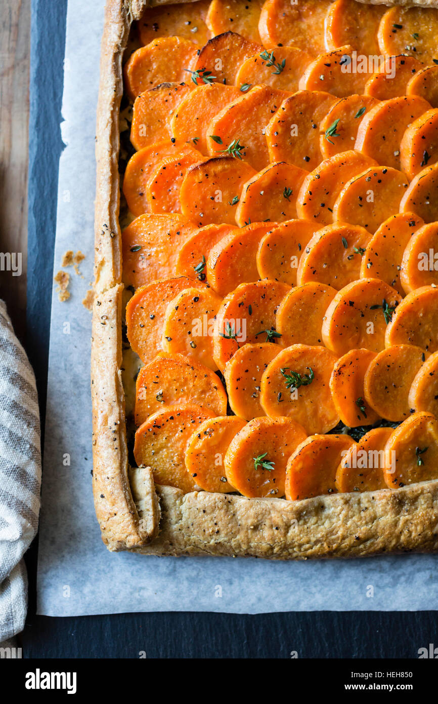 Süsse Kartoffel-galette Stockfoto