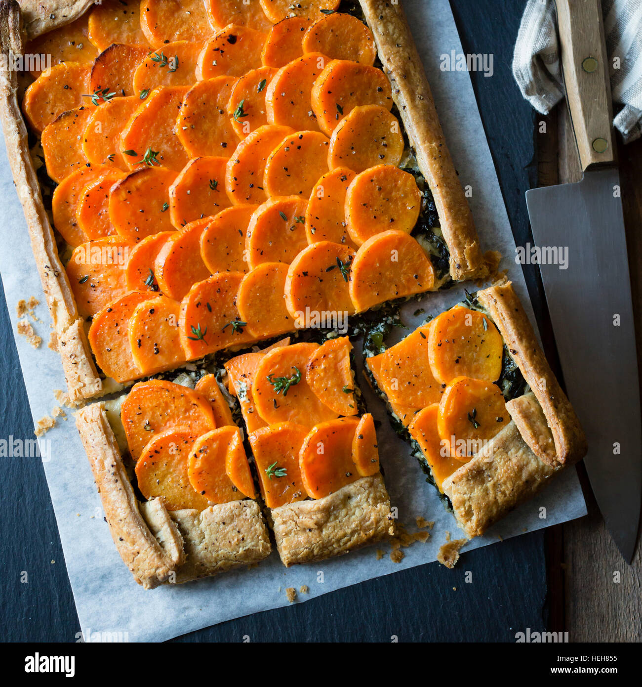 Süsse Kartoffel-galette Stockfoto