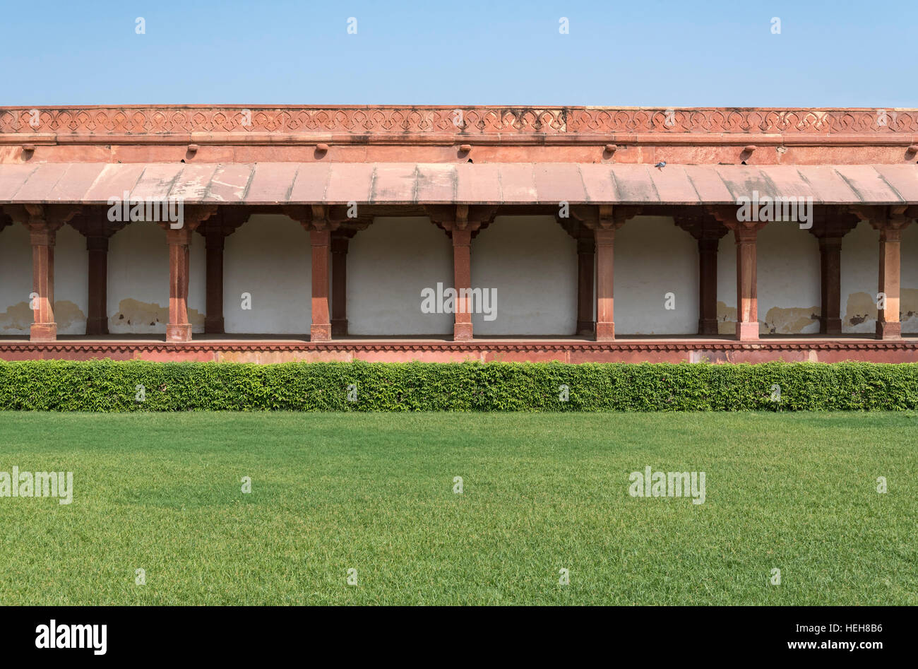 Diwan-i-Aam Hof, Fatehpur Sikri, Indien Stockfoto