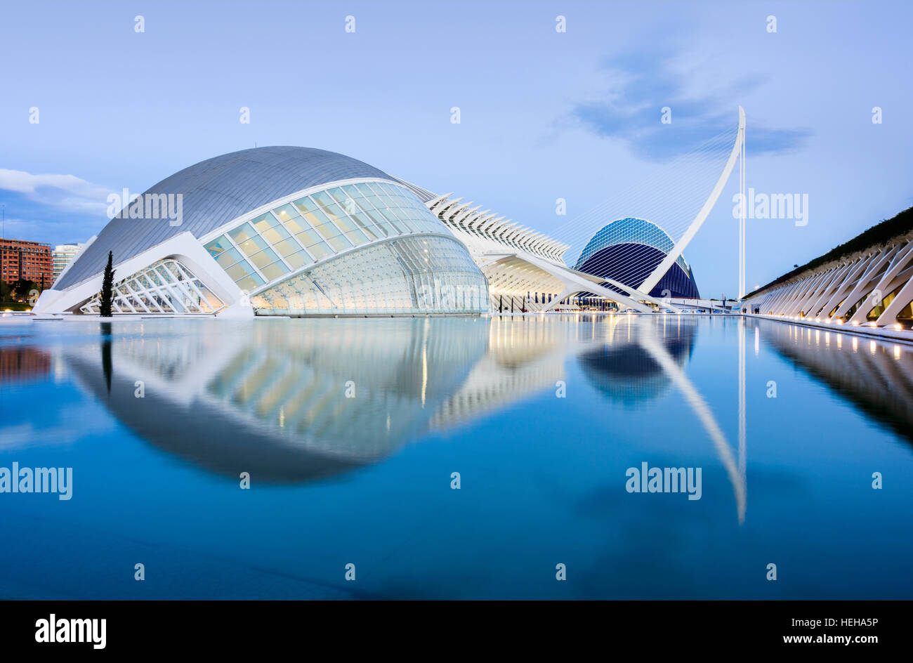 Stadt der Künste und Wissenschaften in Valencia Stockfoto