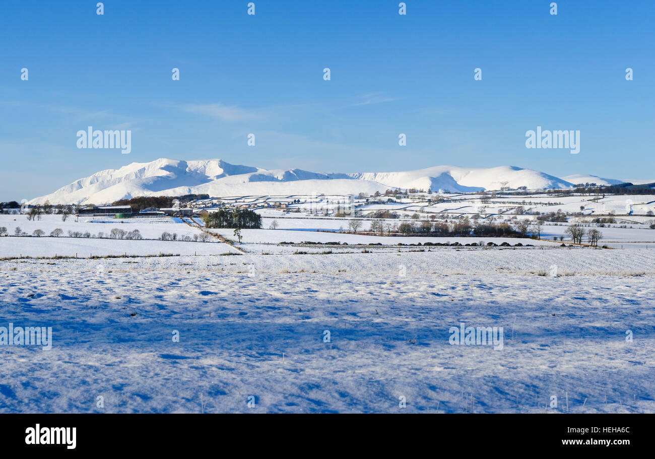 Blencathra im Winter Stockfoto