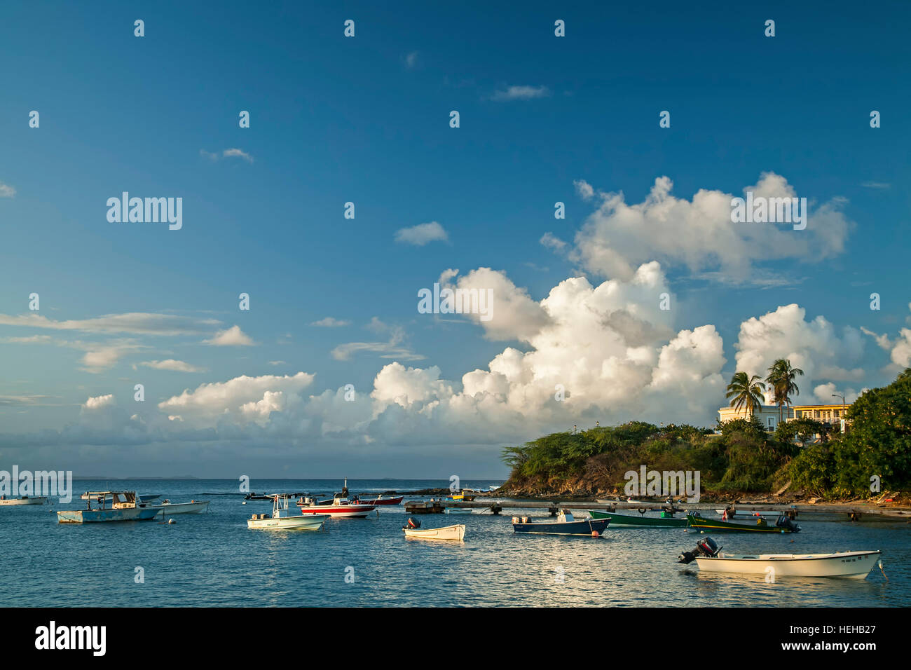 Boote, Isabel Segunda, Vieques, Puerto Rico Stockfoto