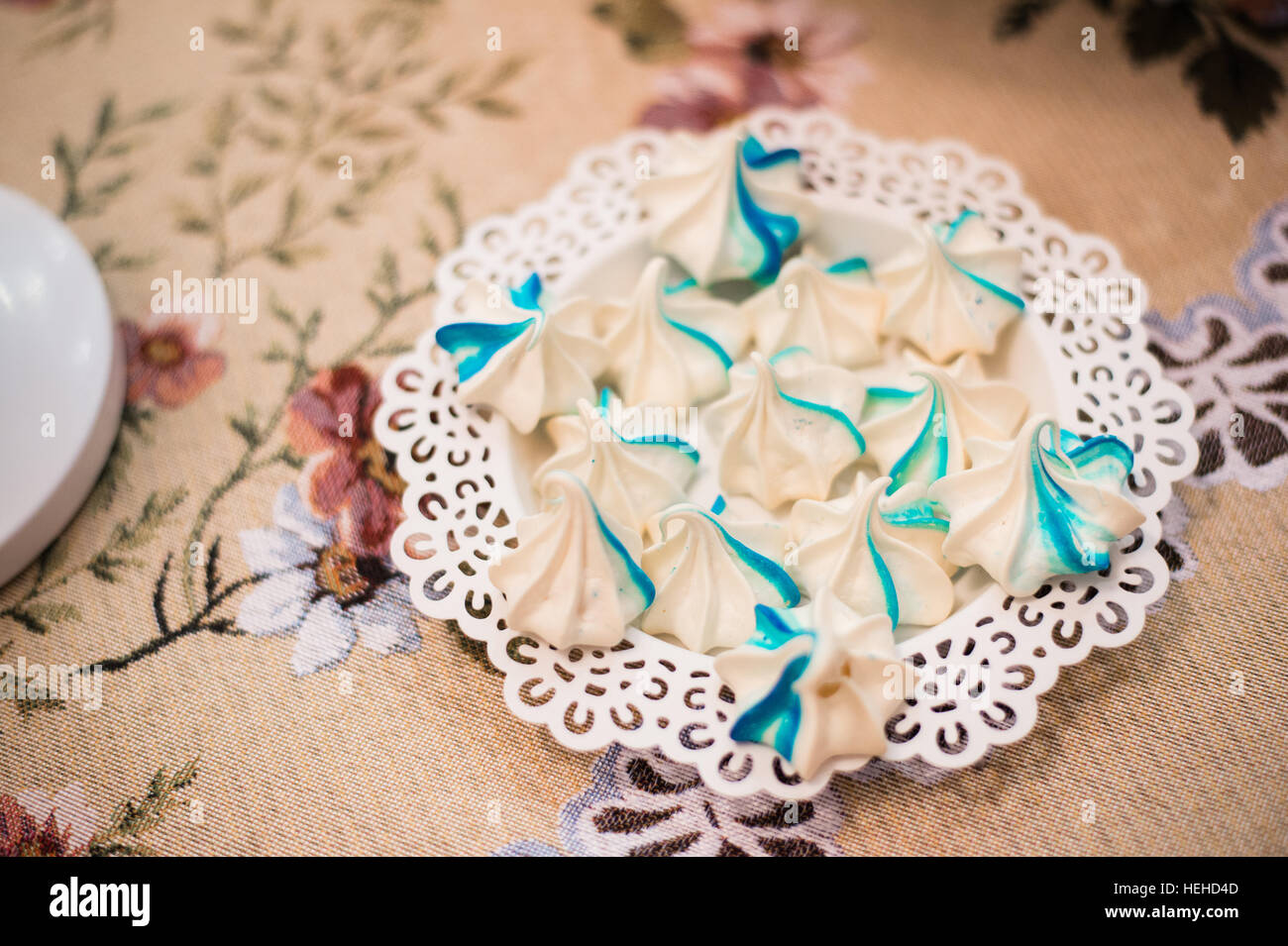 Luxus leckere blaue begeistern Bizets an Geburtstagsfeier, Dessert, Party in einem Restaurant catering Stockfoto