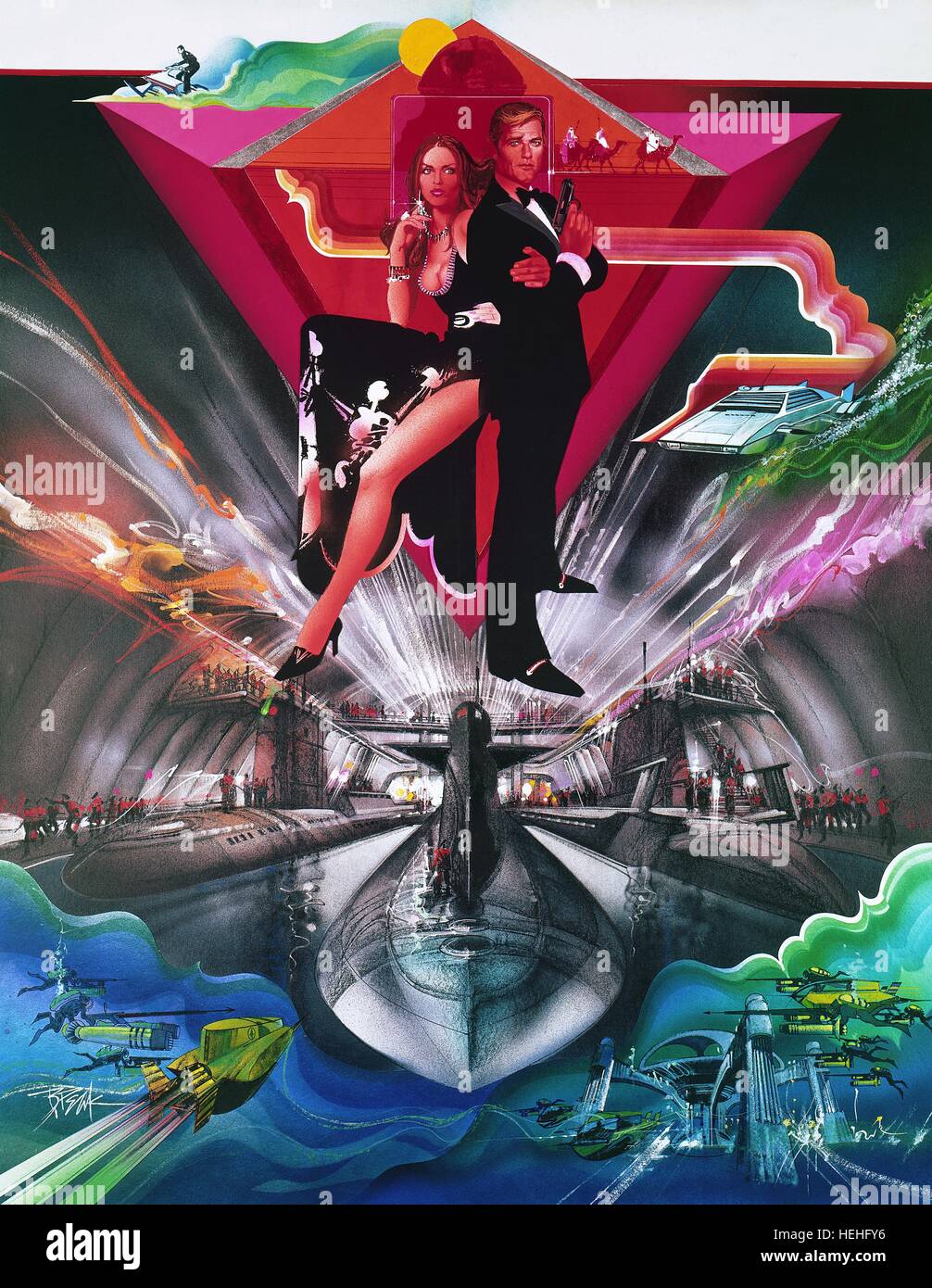 Barbara Bach Roger Moore Plakat Der Spion Der Mich Liebte 1977 Stockfotografie Alamy