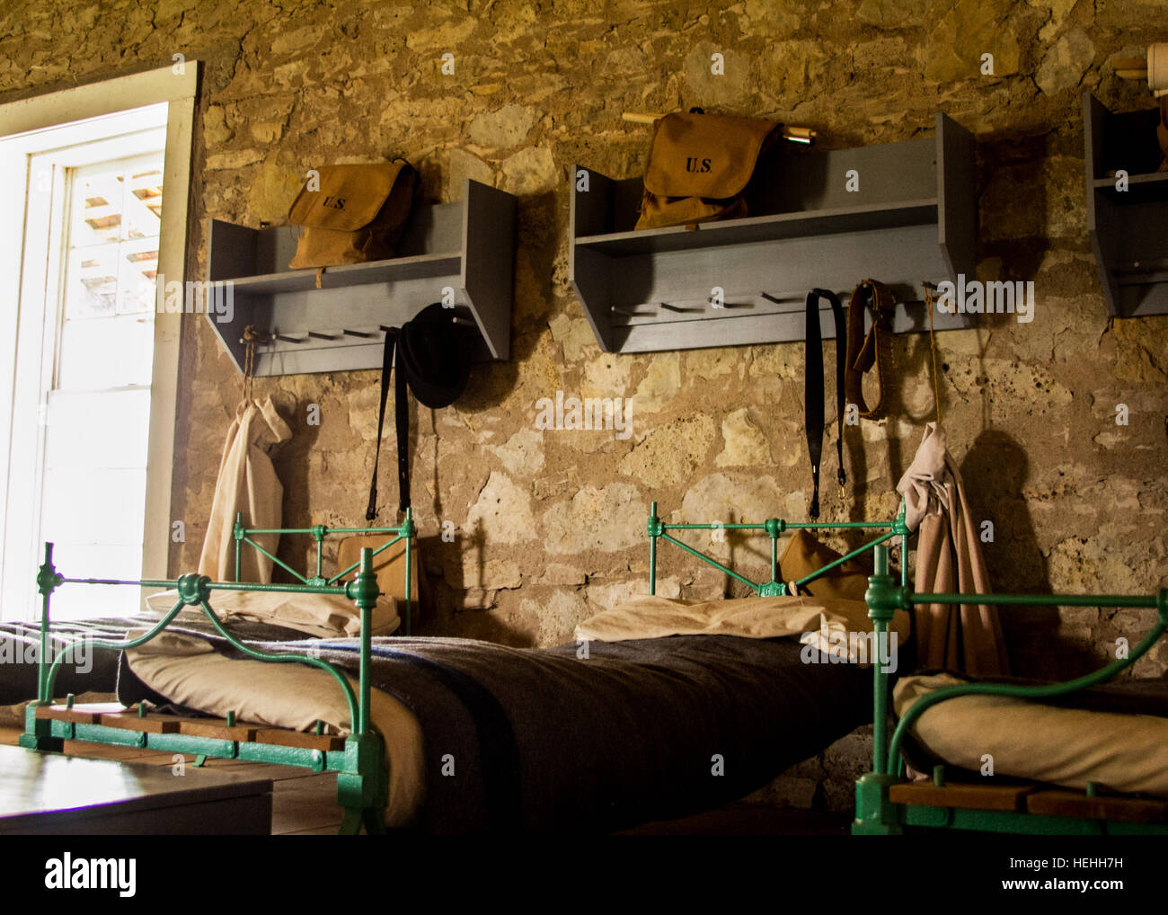 Einberufene Männer Viertel am Fort Concho ein National Historic Landmark in San Angelo, Texas Stockfoto