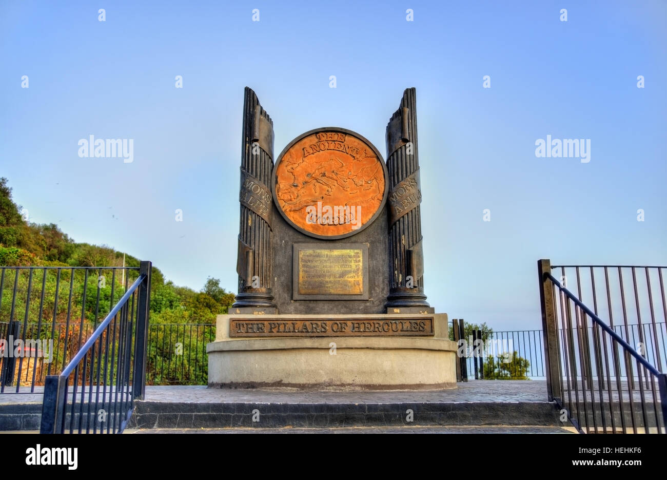 Die Säulen des HerkulesMonument in Gibraltar Stockfotografie Alamy