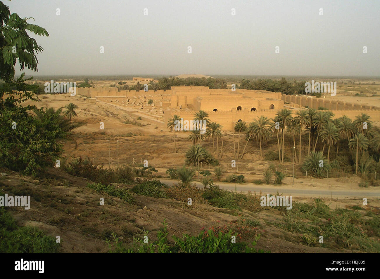 OLYMPUS DIGITAL Kamera antike Stadt von Babylon - Hügel Blick Stockfoto