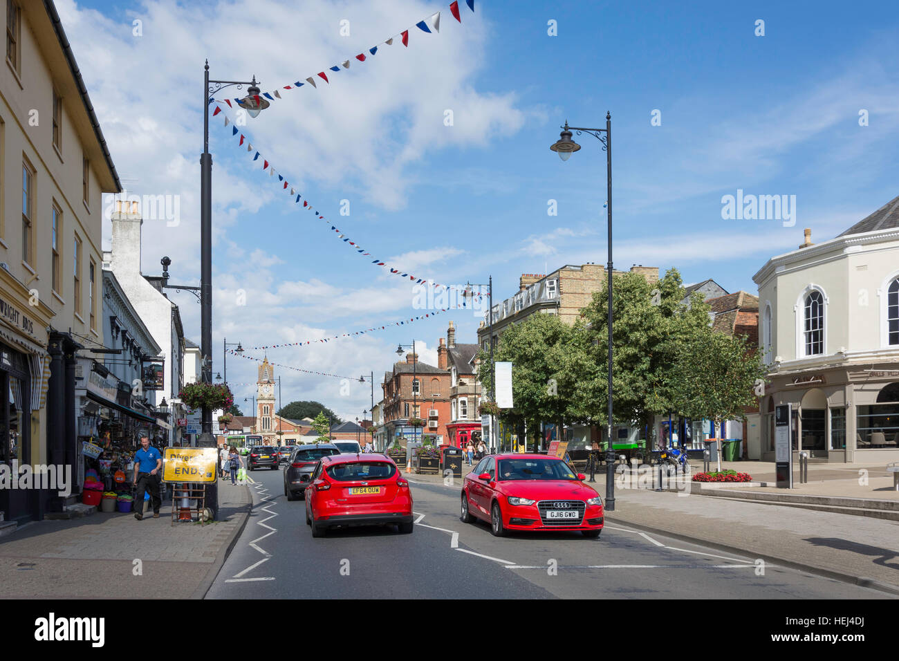 High Street, Newmarket, Suffolk, England, Vereinigtes Königreich Stockfoto