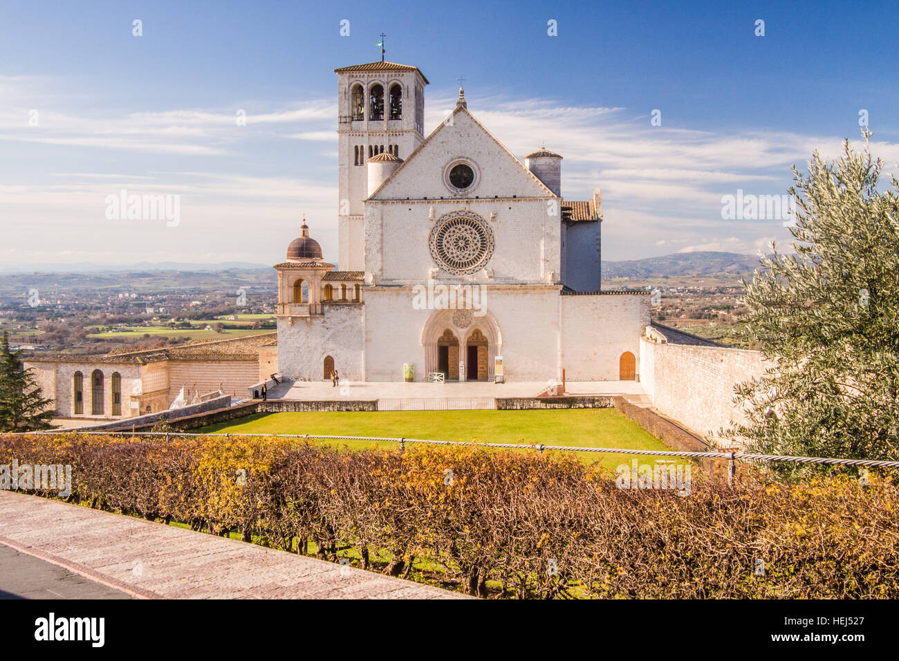 Basilika St. Franziskus, Assisi, Perugia Provinz, Region Umbrien, Italien. Stockfoto
