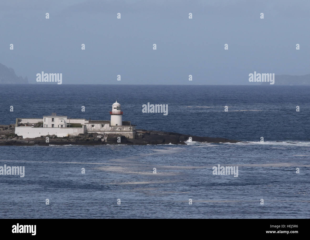 Die Valentia Island Leuchtturm in Cromwell Punkt, Valentia Island, County Kerry, Irland. Stockfoto