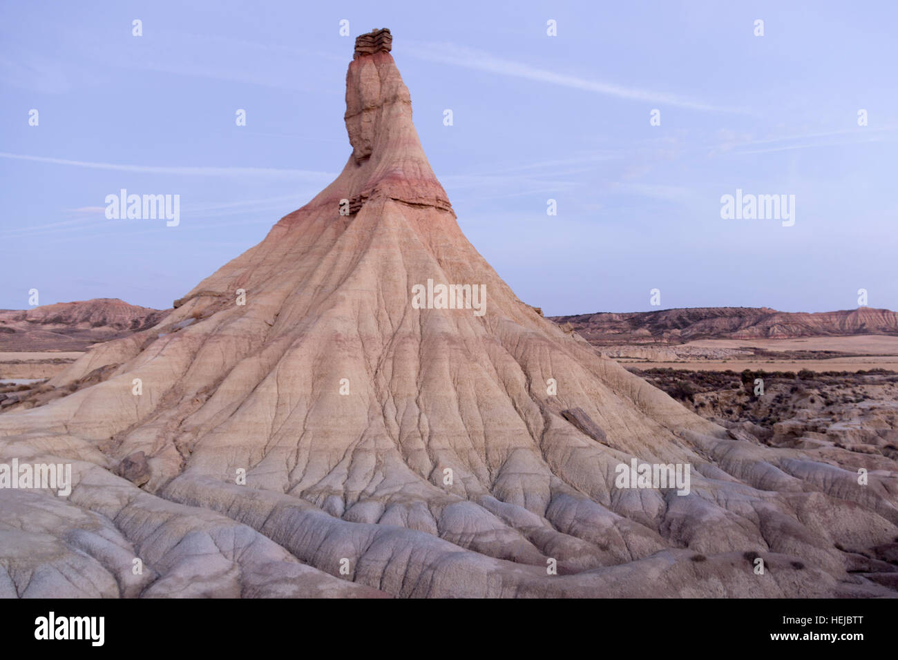 Castil de Tierrra in der Wüste bardenas Stockfoto