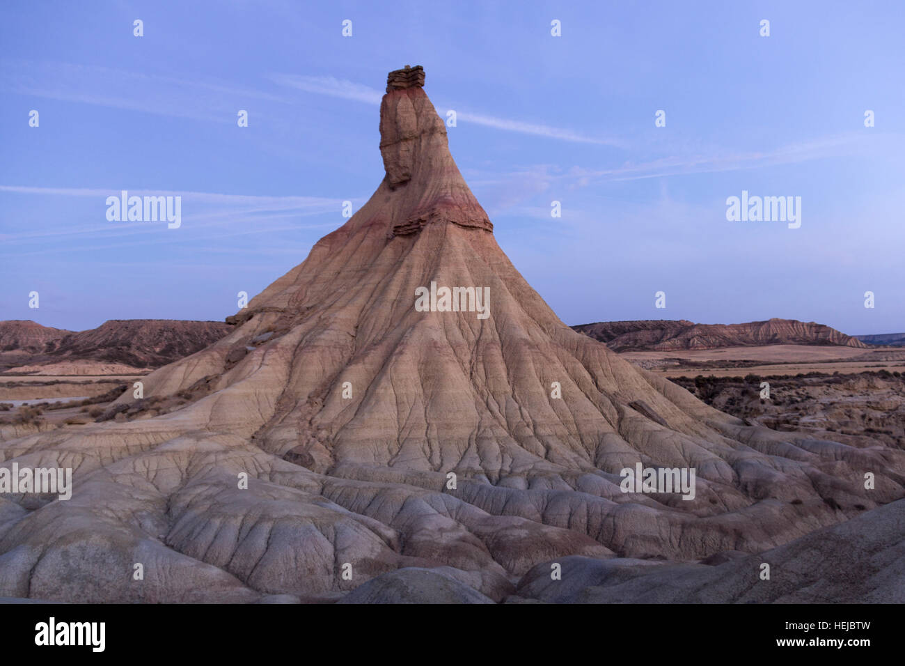 Castil de Tierrra in der Wüste bardenas Stockfoto