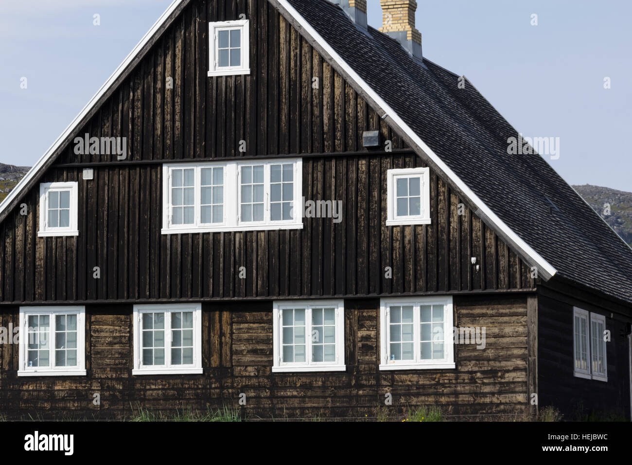 großes Haus in Grönland Stockfoto