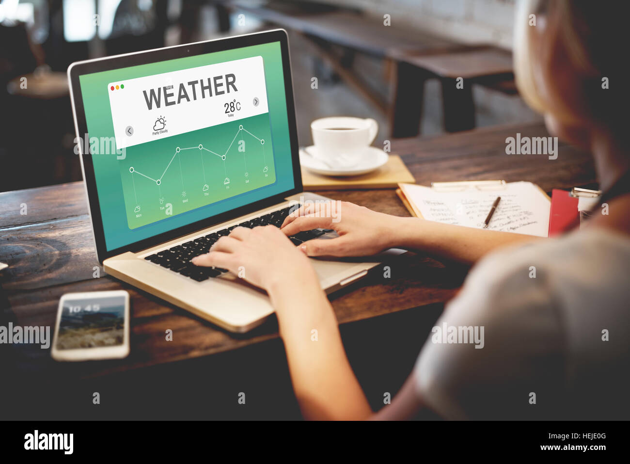 Wetter Bericht Datenkonzept Meteorologie Stockfoto