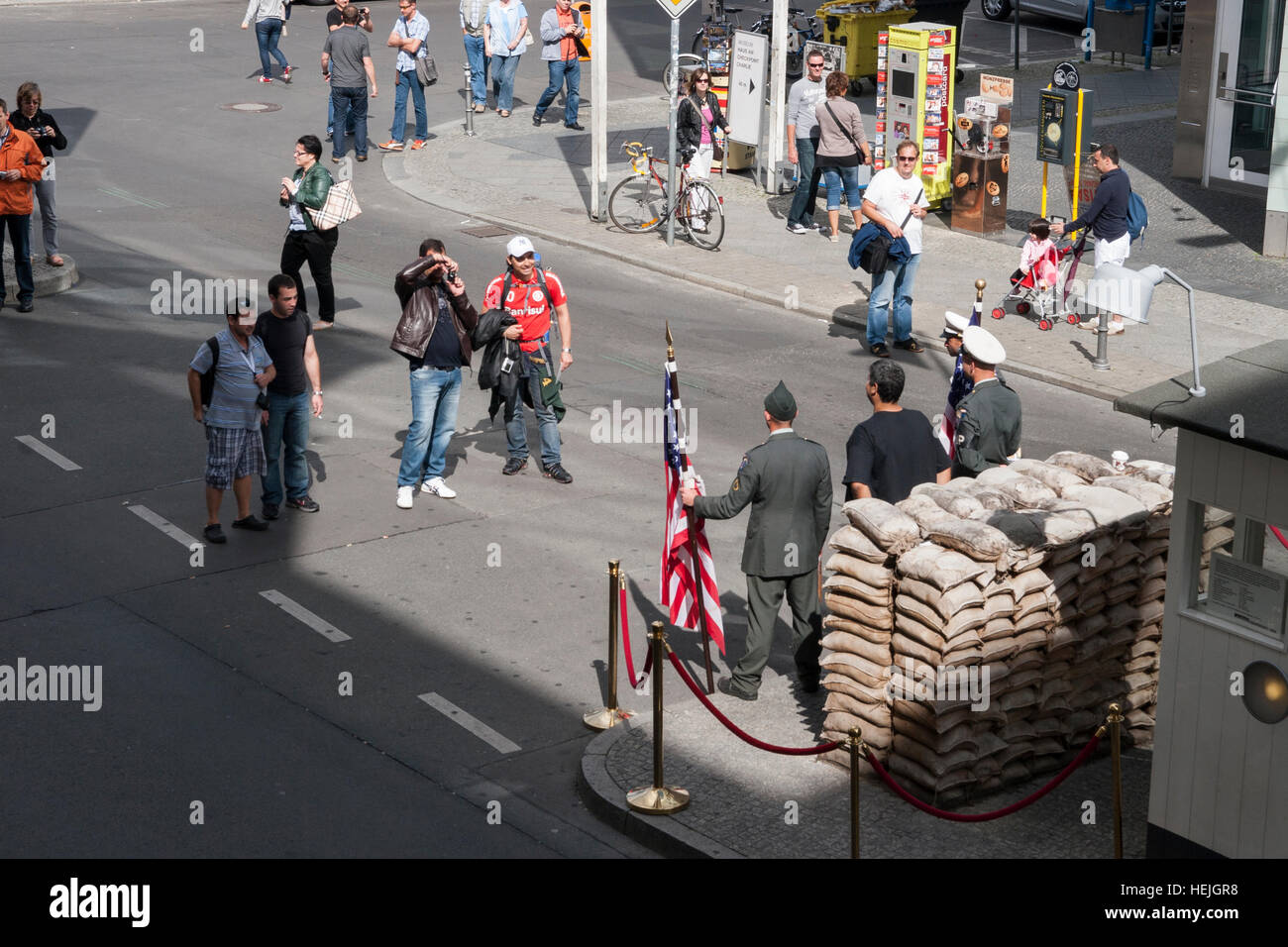 Checkpoint Charlie Berlin Deutschland Stockfoto