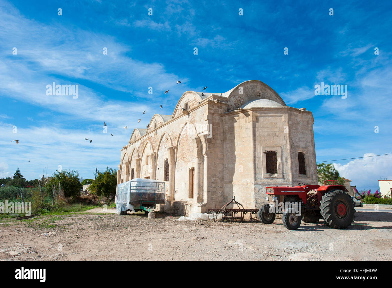 Orthodoxe Kirche Archangelos Michail in Rizokarpaso (Türkisch: Dipkarpaz), Nord-Zypern. Stockfoto