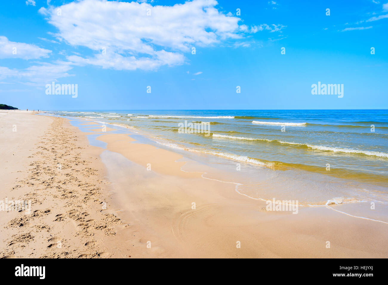 Ansicht von Debki Sandstrand, Ostsee, Polen Stockfoto