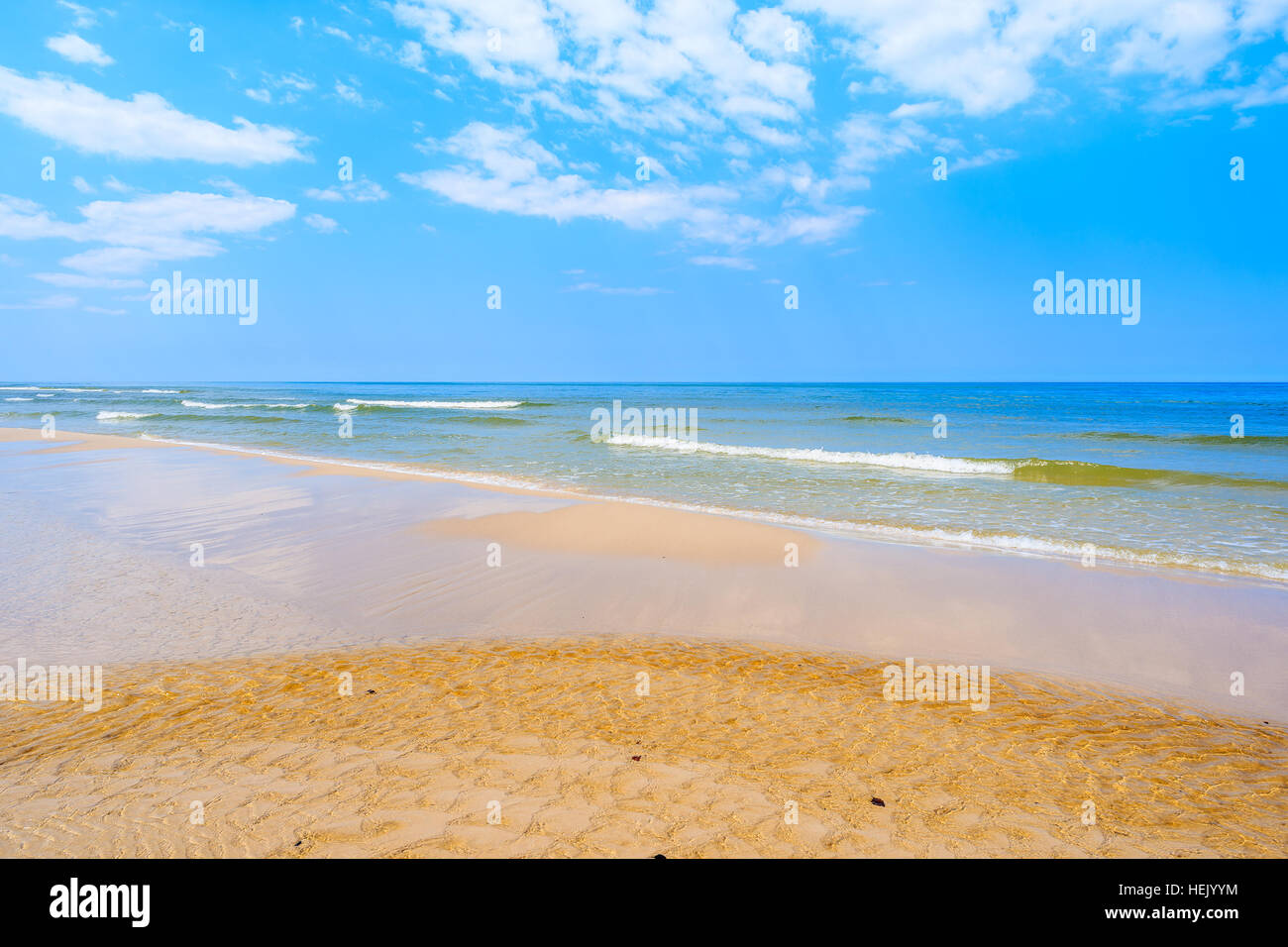 Ansicht von Debki Sandstrand, Ostsee, Polen Stockfoto